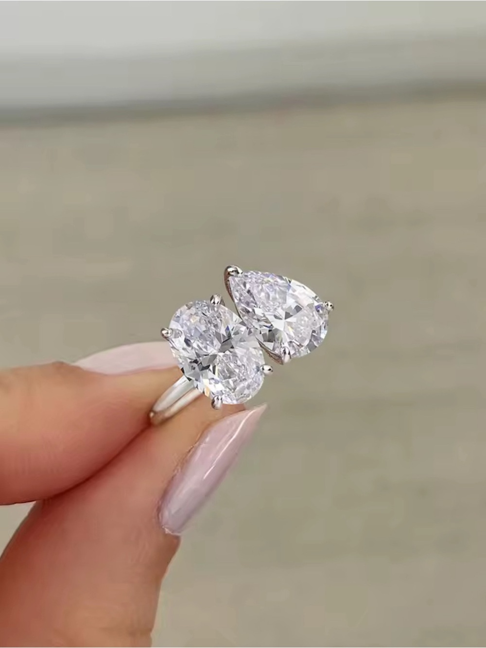 Sterling Silver CZ Multi-Shape Stackable Rings - White - Picture 6 of 7